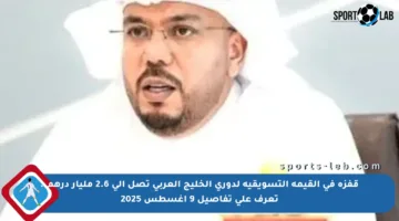 قفزة في القيمة التسويقية لدوري الخليج العربي تصل إلى 2.6 مليار درهم.. تعرف على تفاصيل 9 أغسطس 2025